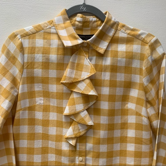 Banana Republic Factory Classic Long Sleeve Ruffle - Picture 3 of 9